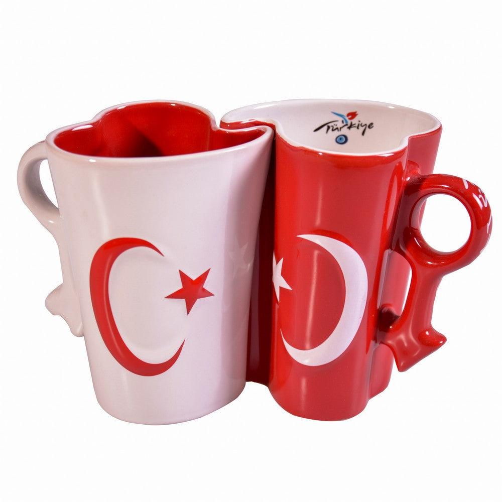 Atatürk Temalı Çift Renkli Cam Kupa