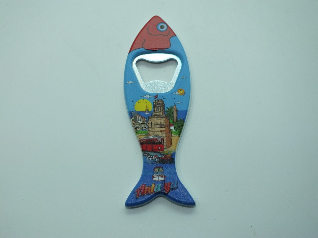 Antalya Temalı Balık Açacak Magnet