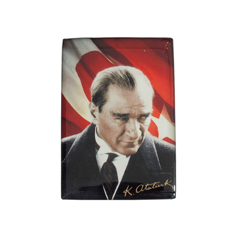 Atatürk Temalı Dikdörtgen Magnet