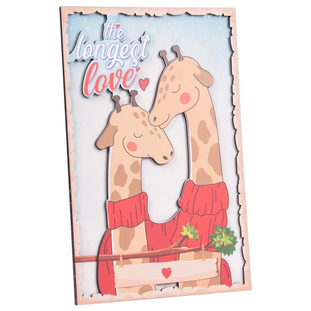 Sevgiliye Özel En Uzun Aşk Ahşap Poster